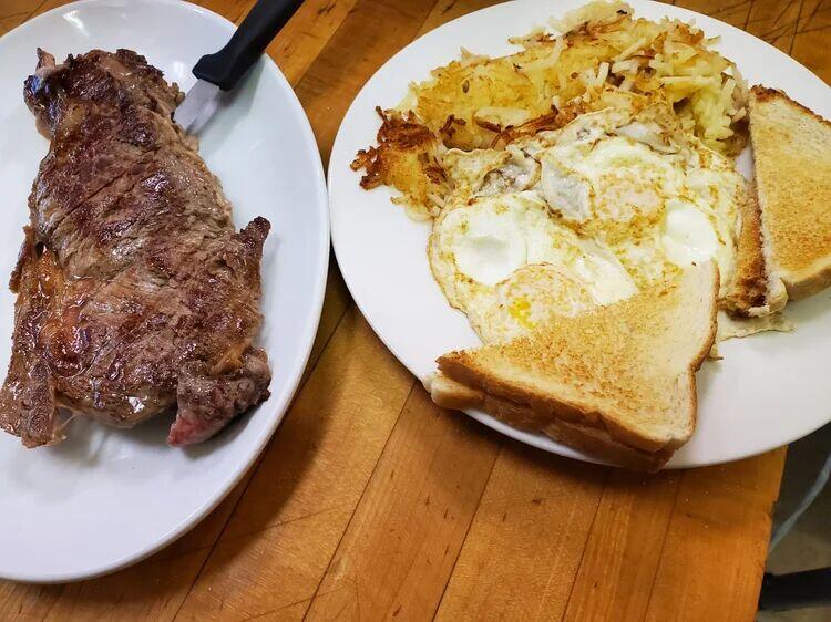 STEAK AND EGGS
