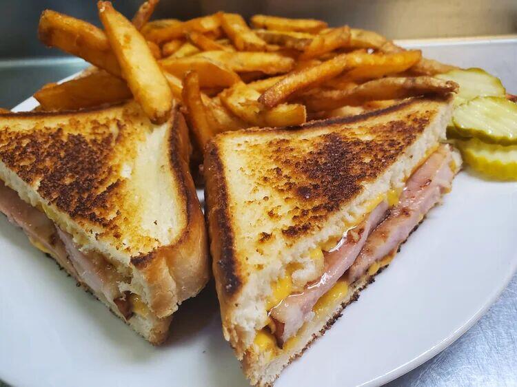 HOT HAM AND CHEESE SANDWICH